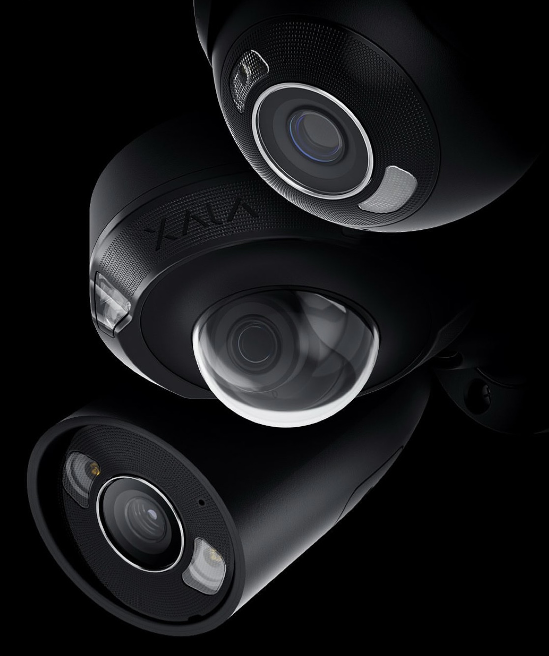 NOX CCTV camera range displayed as the homepage background hero image