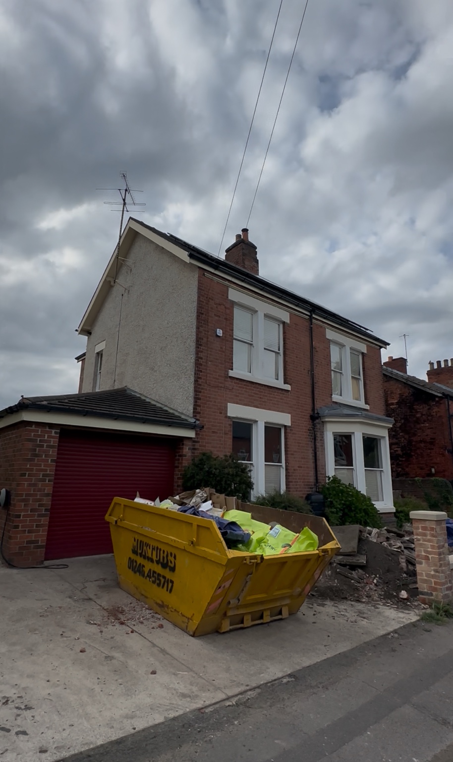 Chesterfield home protected by a NOX Ajax intruder alarm and black CCTV cameras