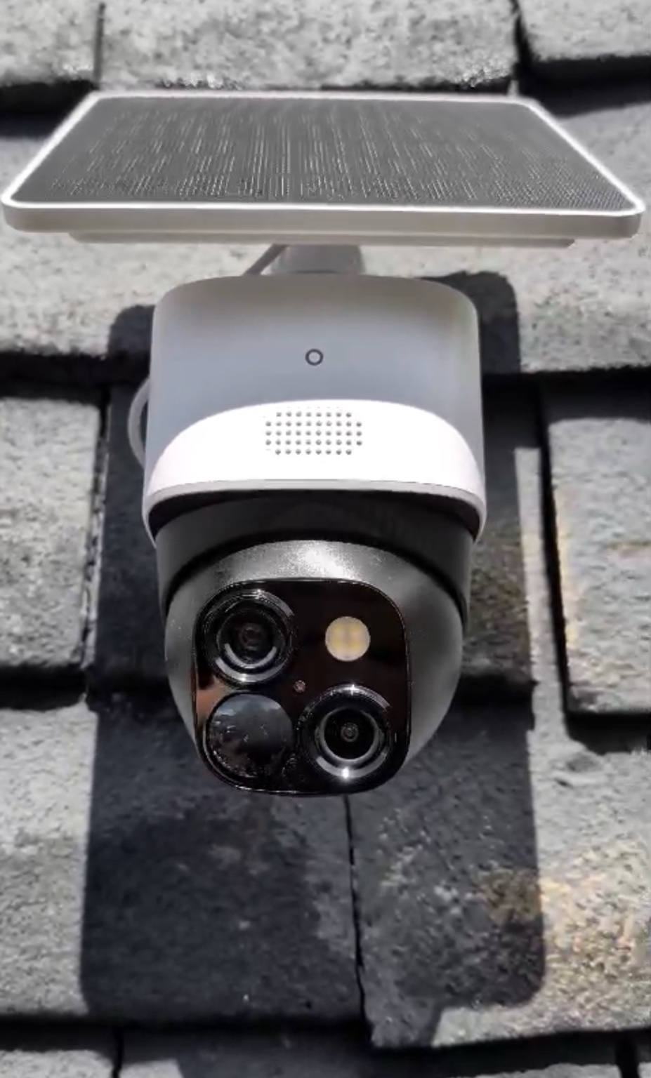 Eufy solar smart-home CCTV camera professionally installed in Chesterfield