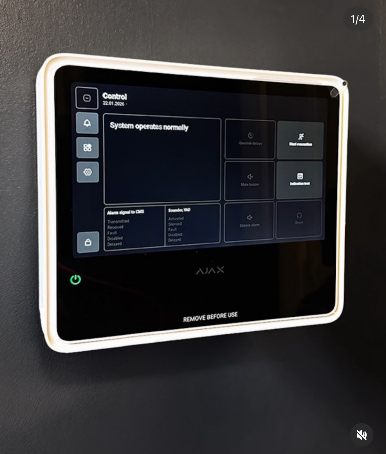 Ajax EN54 fire alarm control equipment installed by NOX