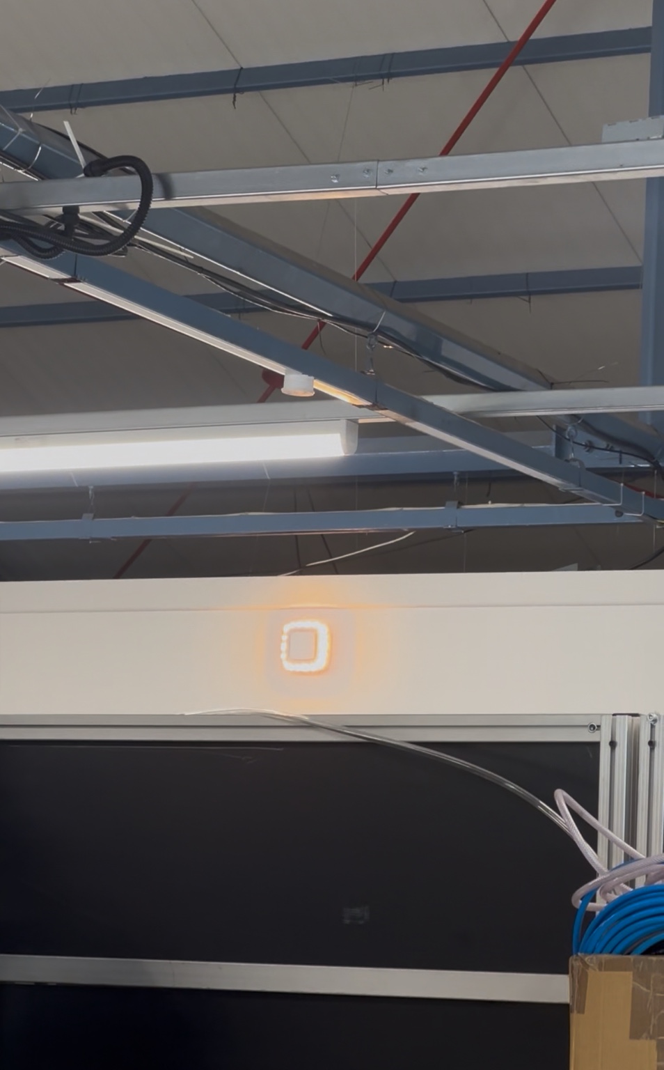 Visual fire alarm indicator operating during the Telesis test