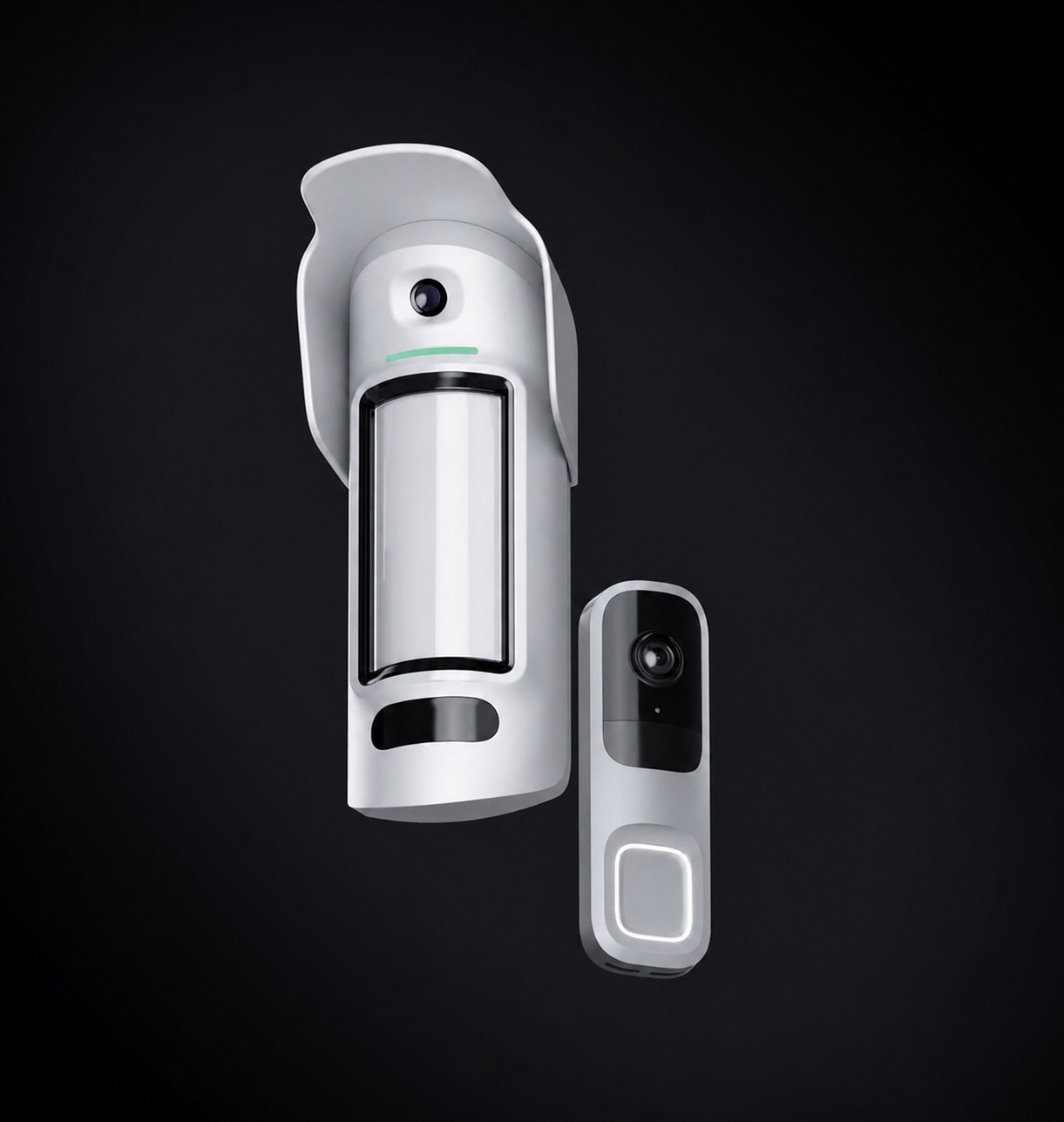 Ajax perimeter protection devices shown in a premium product presentation